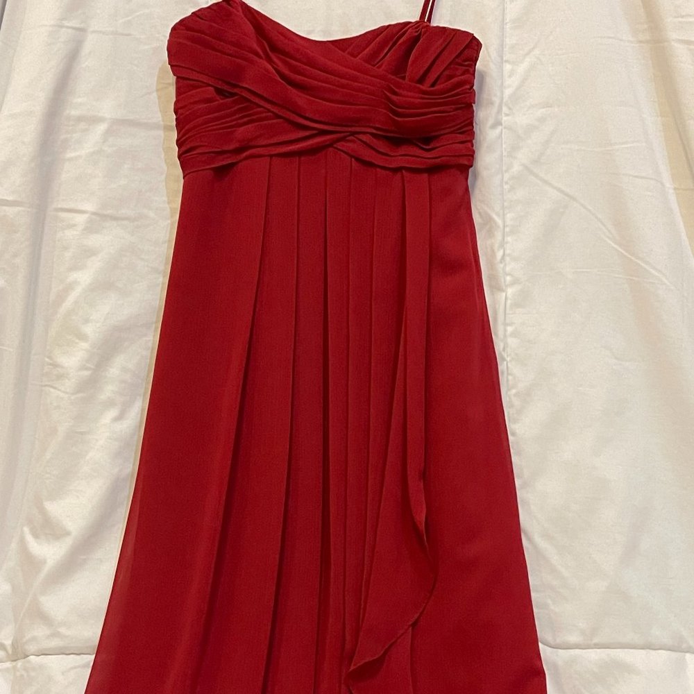 David's Bridal Girls Junior Bridesmaid Dress Red Size 14